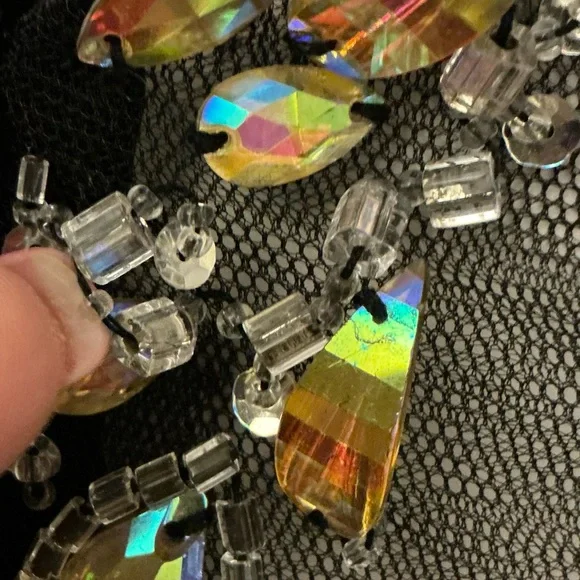 Mac Duggal Prom Event Black Beaded Evening Gown Embellished Bodice Woman Size 4 - Picture 7 of 16